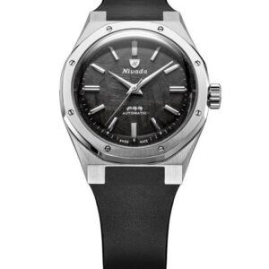 Nivada Grenchen F77 SST Meteorite MK2 - 38 mm - Black Rubber