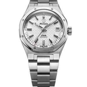 Nivada Grenchen F77 SST White MK2 Date - 38 mm - Stainless Steel Bracelet