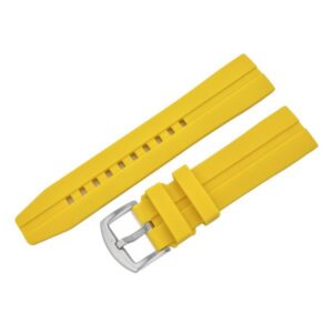 Silikonový řemínek Vostok Europe pro Space Race YN55-325A745 - žlutý/stříbrná spona