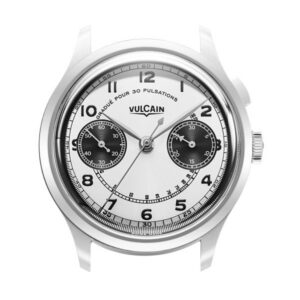 Vulcain Monopusher Heritage - Panda - Black Carbon Leather Strap