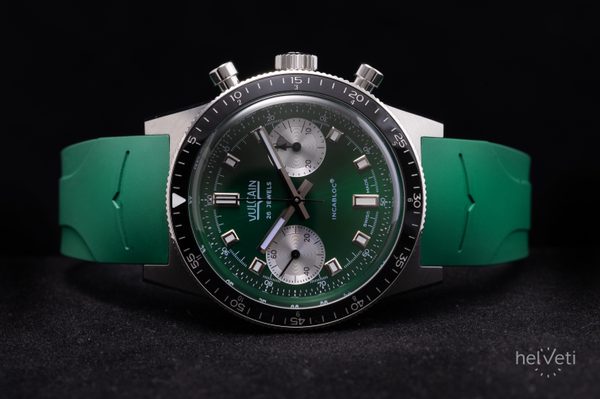 Vulcain Skindiver Chronograph Green - Steel Bracelet - Obrázek 3
