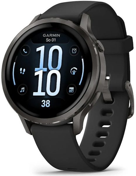Garmin Venu® 4 - 41 mm Slate a Černý silikonový řemínek 010-03013-02