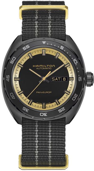 Hamilton American Classic Pan Europ Black & Gold Auto H35425730 - Obrázek 2