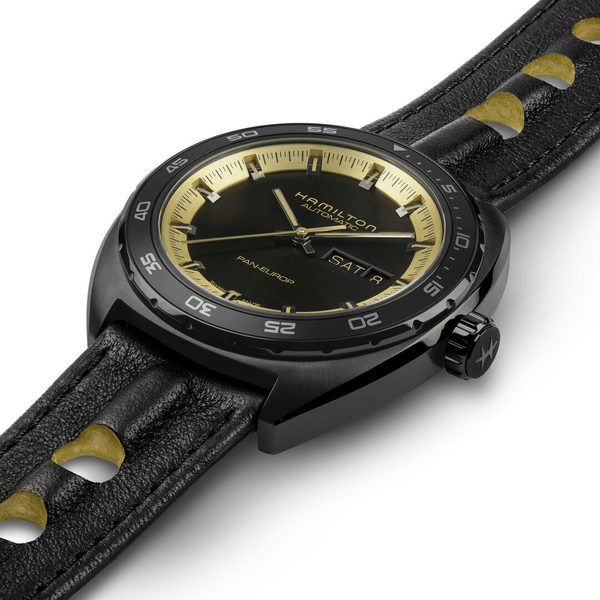 Hamilton American Classic Pan Europ Black & Gold Auto H35425730 - Obrázek 3