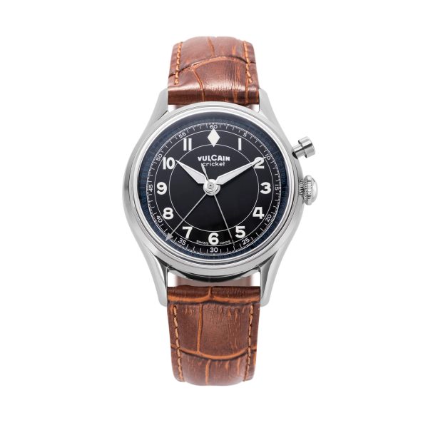 Vulcain Cricket Classique 39 mm - Black/White/Blue - Grey - Obrázek 3