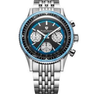 Nivada Grenchen Chronoking Racing Blue - Inter. Bezel - Beads of Rice