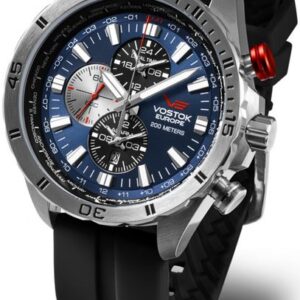 Vostok Europe Almaz Multifunctional Line YM26-320A652 - černý gumový řemínek