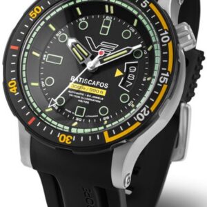 Vostok Europe Batiscafos Automatic NH35-511E767 - černý gumový řemínek