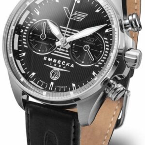 Vostok Europe Limitovaná edice Embéčka Chrono Line 6S21-325A497 - černý kožený řemínek