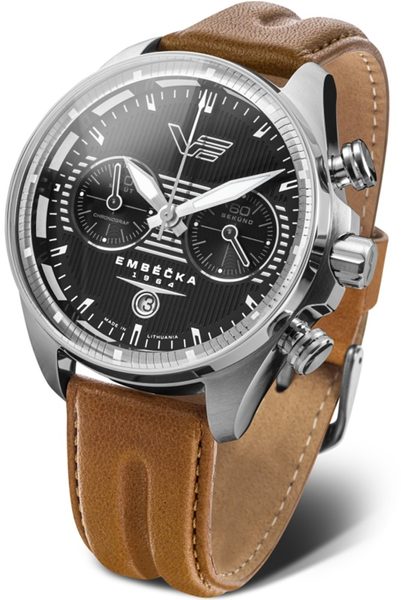 Vostok Europe Limitovaná edice Embéčka Chrono Line 6S21-325A497 - hnědý kožený řemínek