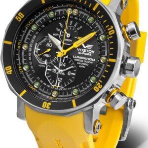 Vostok Europe Lunochod-2 Multifuncional Line YM86-620A505 - žlutý gumový řemínek
