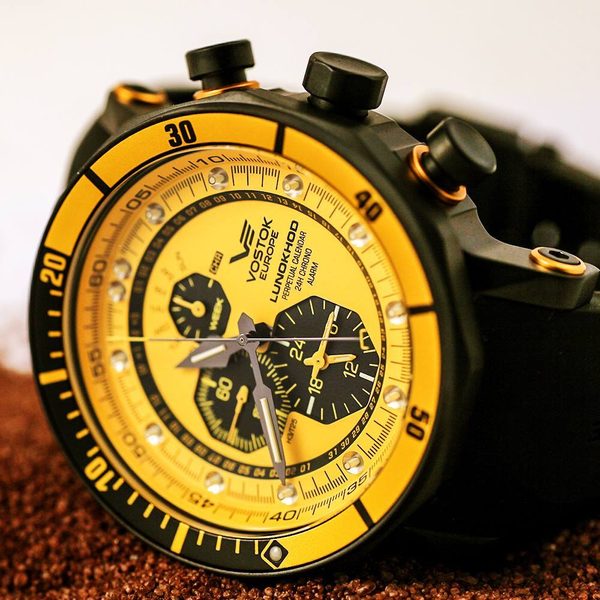 Vostok Europe Lunochod-2 Multifuncional Line YM86-620C504 - černý gumový řemínek - Obrázek 3