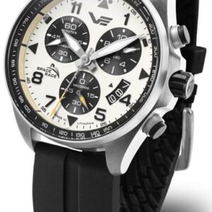 Vostok Europe Space Race Chrono Line 6S30-325A743 - černý gumový řemínek