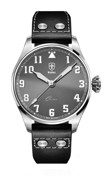 Biatec Corsair CS 03 N - Černý kožený pilot řemínek