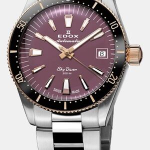 Edox Skydiver 38 Date Automatic 80131-357RNRM-VIO
