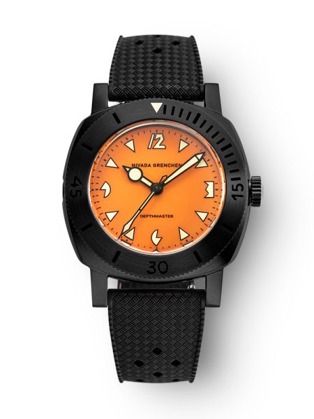 Nivada Grenchen Depthmaster Black Pumpkin - Tropic Rubber - Obrázek 2