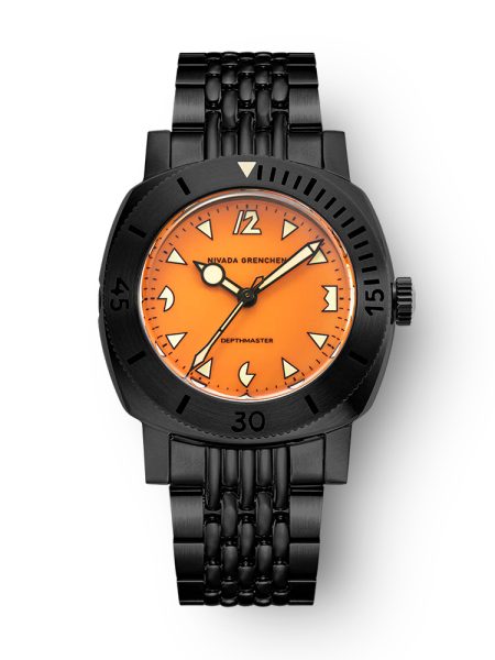 Nivada Grenchen Depthmaster Black Pumpkin - Tropic Rubber - Obrázek 3