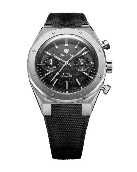 Nivada Grenchen F77 Chrono Mecaquartz Carbon 38 mm - Canvas Strap