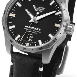 Vostok Europe N-1 Rocket Compact Automatic NH35-125A747 - černý kožený řemínek