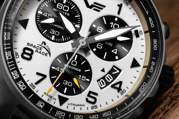 Vostok Europe Space Race Chrono Line 6S30-325A743 - černý kožený řemínek - Obrázek 2