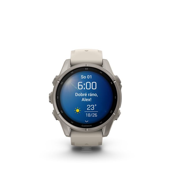 Garmin Fenix® 9 - 43 mm, Bare Titanium Fog Gray 010-04761-01 - Obrázek 3