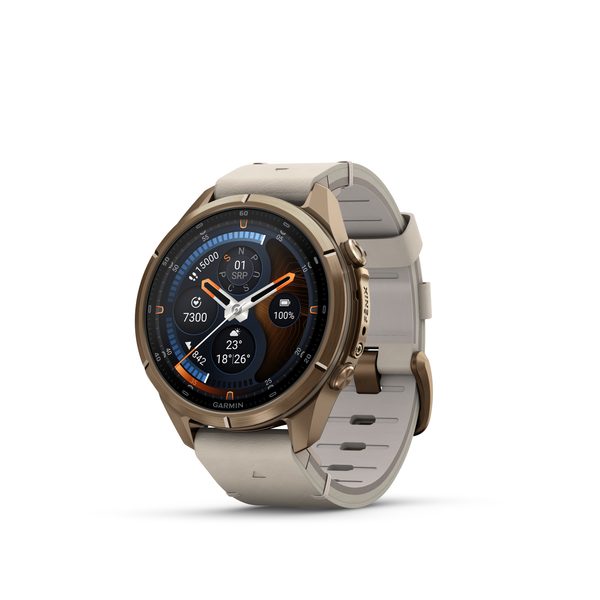 Autumn Gold Titanium s koženým řemínkem Bone 010-04335-41