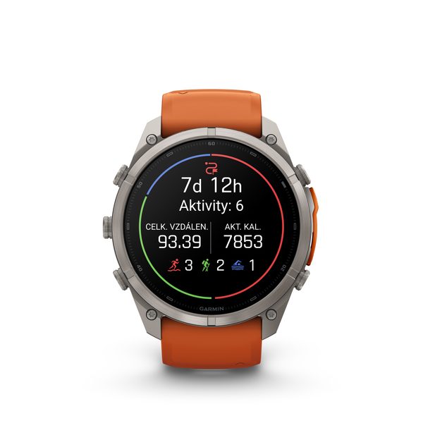 Garmin Fenix® 9 Pro inReach - 51 mm, Titanium Autumn Orange/Spark 010-04337-01 - Obrázek 3