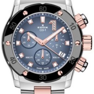 EDOX CO-1 Chronolady Quartz Chronograph 10255-357RMBUID