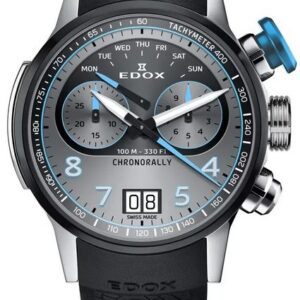 EDOX Chronorally Quartz Chronograph 38003-TINBU-GNBU