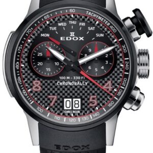 EDOX Chronorally Quartz Chronograph 38003-TINRIV-CARO