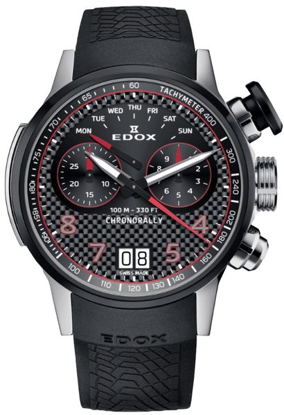 EDOX Chronorally Quartz Chronograph 38003-TINRIV-CARO