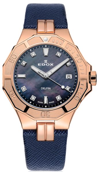 EDOX Sport Delfin Diver Date Lady 53020-37RC-NANR