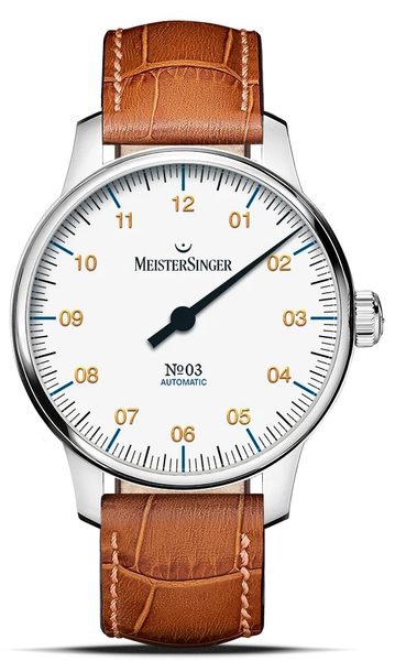 MeisterSinger N°03 38mm BM9901G - Světle hnědý vintage nubuk řemínek - Obrázek 2