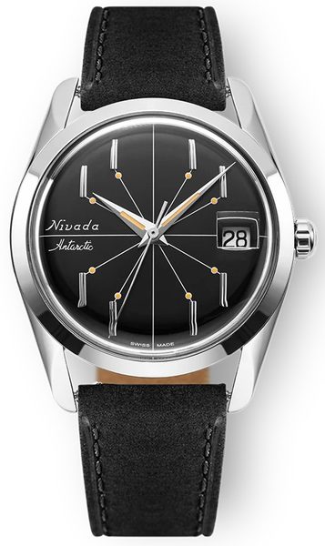 Nivada Grenchen Antarctic Spider Black 35 mm - Black Racing Strap - Obrázek 2