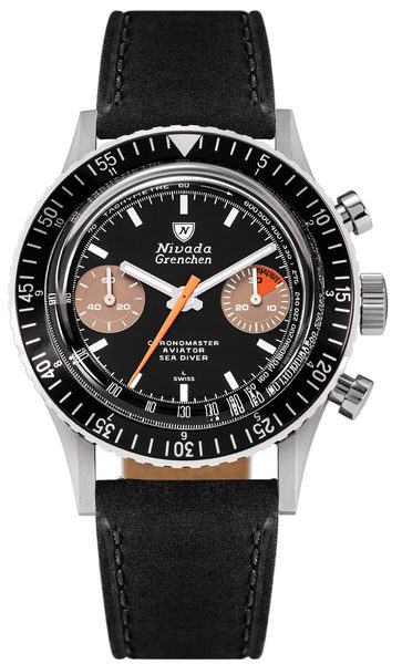 Nivada Grenchen Chronomaster White Orange Boy Inter. Bezel - Manual - Bracelet Flat Link - Obrázek 2