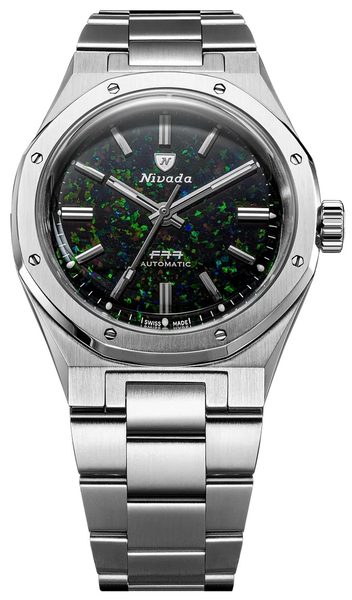 Nivada Grenchen F77 MK2 Black Opal - 100 Years - 38 mm - Velcro Strap - Obrázek 2