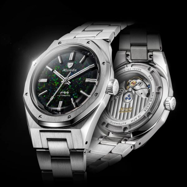 Nivada Grenchen F77 MK2 Black Opal - 100 Years - 38 mm - Velcro Strap - Obrázek 3