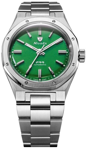 Nivada Grenchen F77 MK2 Jade - 100 Years - 38 mm - Velcro Strap - Obrázek 2