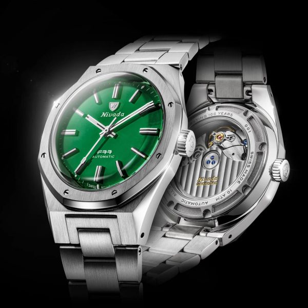Nivada Grenchen F77 MK2 Jade - 100 Years - 38 mm - Velcro Strap - Obrázek 3