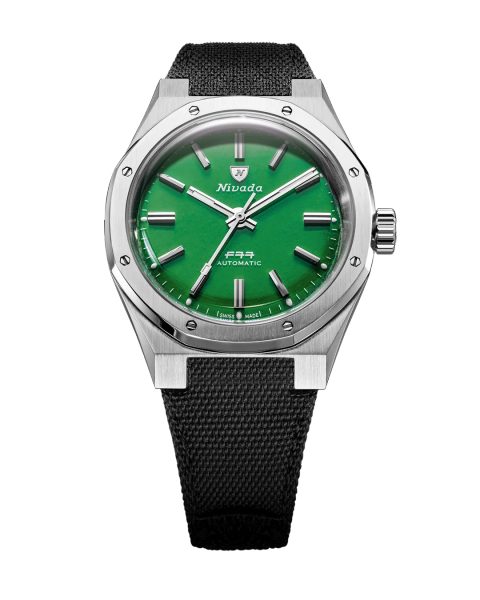 Nivada Grenchen F77 MK2 Jade - 100 Years - 38 mm - Velcro Strap
