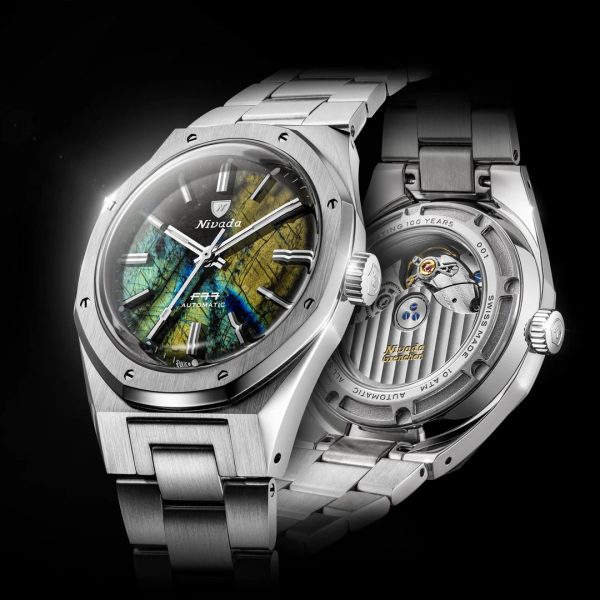Nivada Grenchen F77 MK2 Labradorite - 100 Years - 38 mm - Velcro Strap - Obrázek 3