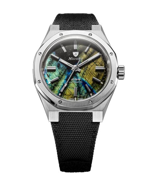 Nivada Grenchen F77 MK2 Labradorite - 100 Years - 38 mm - Velcro Strap