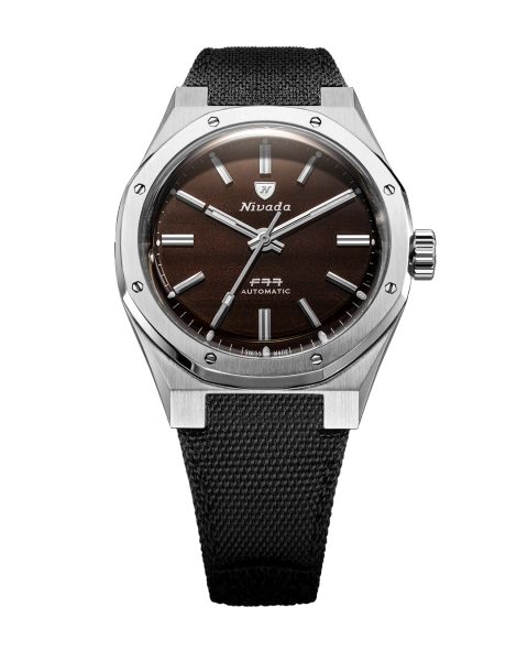 Nivada Grenchen F77 MK2 Smoky Quartz - 100 Years - 38 mm - Velcro Strap
