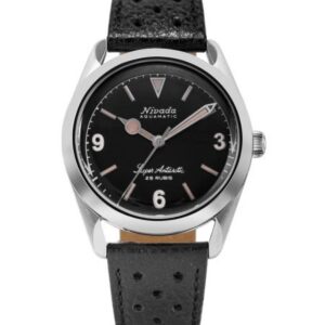 Nivada Grenchen Super Antarctic 3.6.9 Black Vintage - Black Racing strap